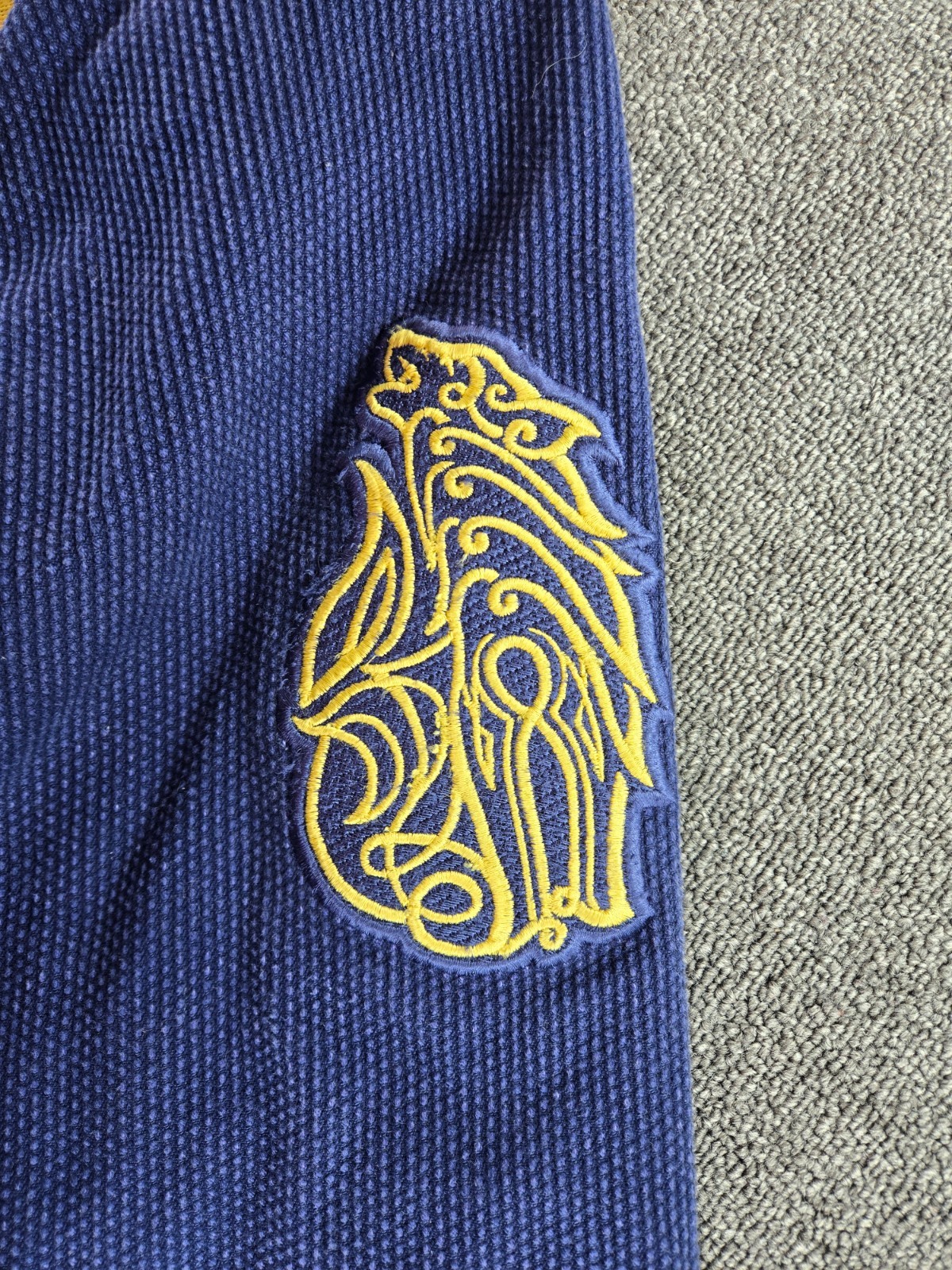 Raven Fightwear Men’s A4 Ulfhedinn Nordic Wolf Uniform Premium Gi Navy Blue