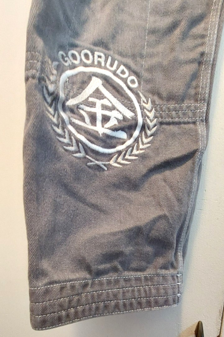 Combat Hayabusa Goorudo Pants Adult Size A2 Gray Jujitsu MMA Drawstring Athletic