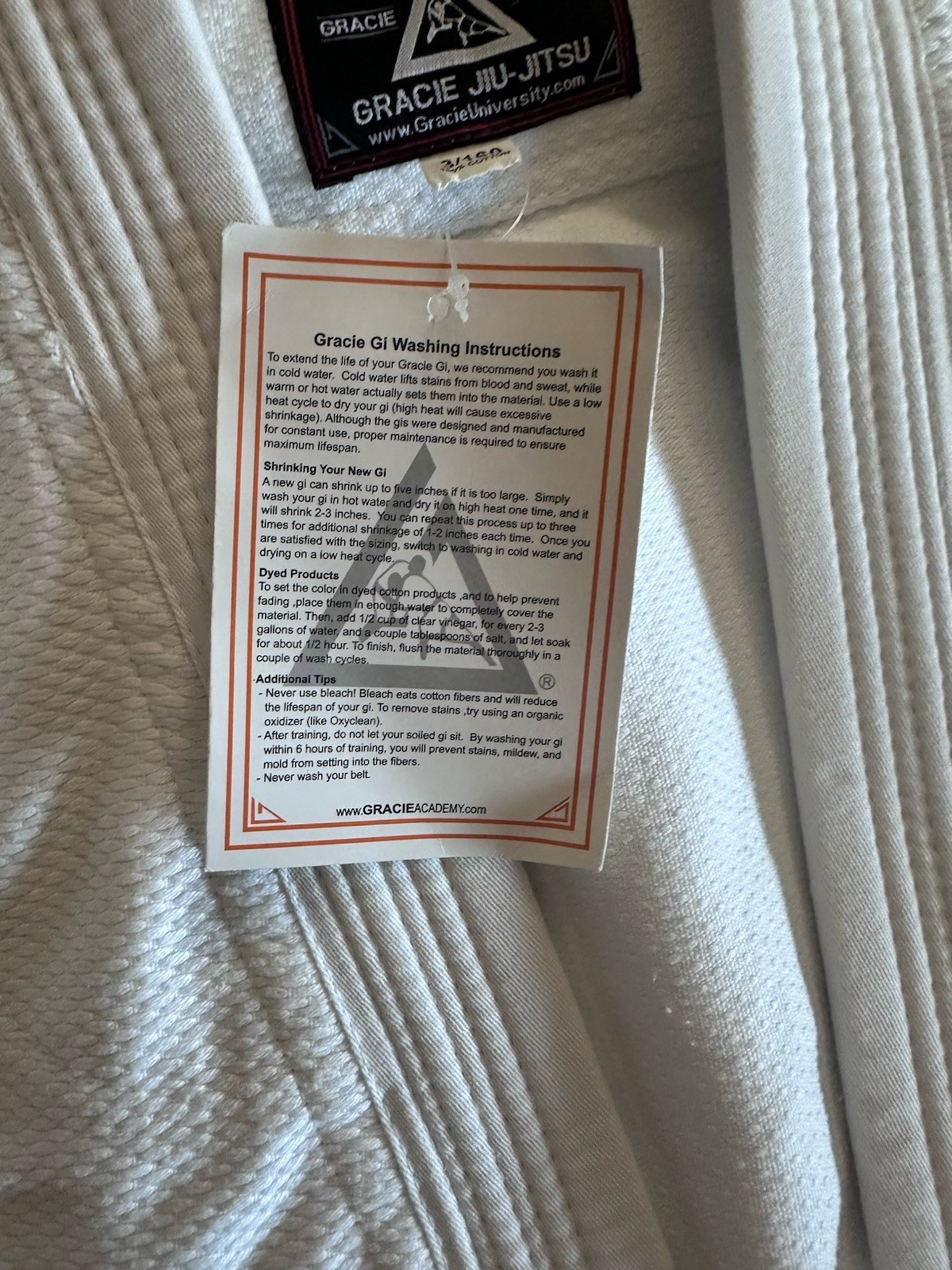 NWT Gracie Brand Jiu-Jitsu Official Gi Top Only Uniform Adult 3/160 JACKET ONLY