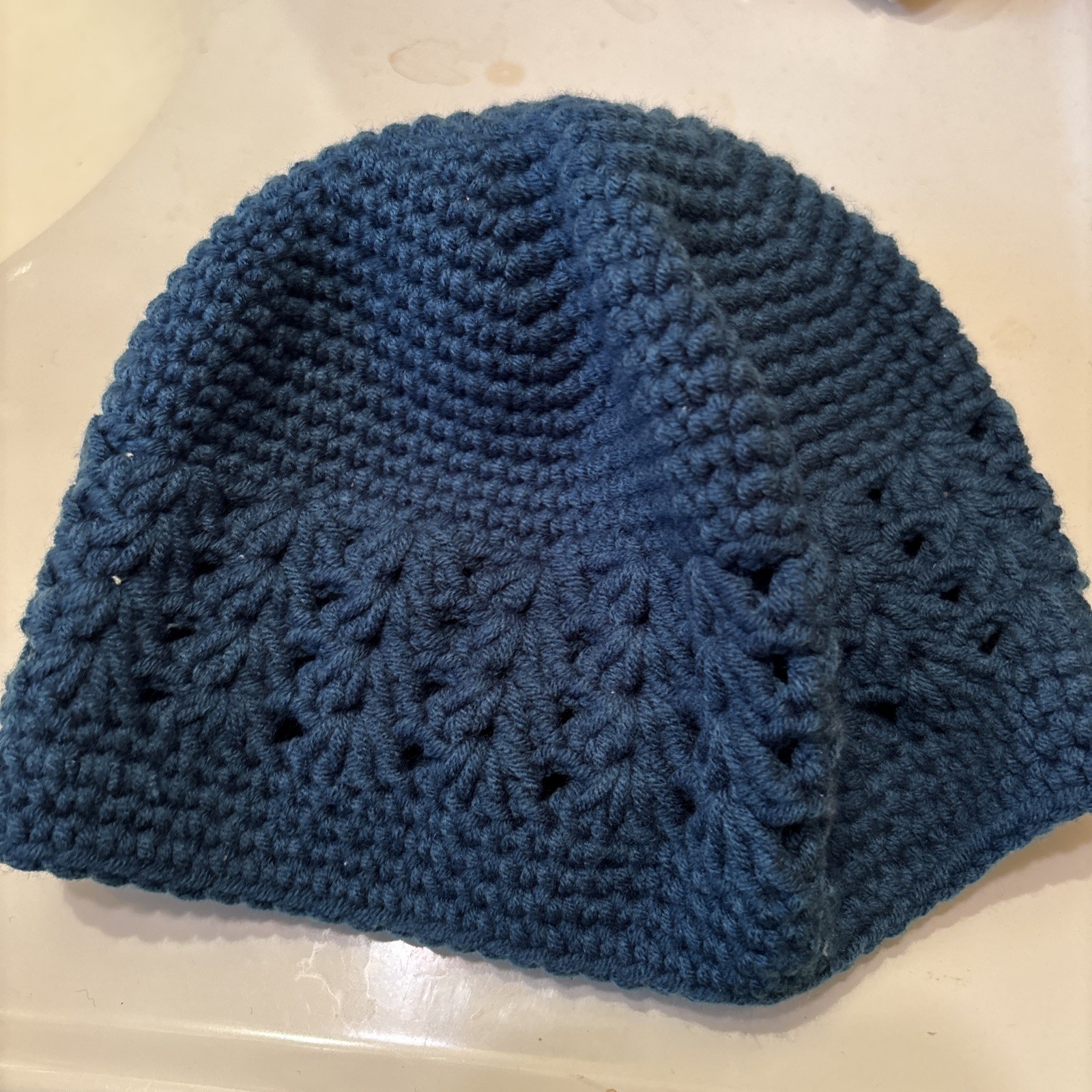 Medium Blue Islamic Skullcap One Size Cotton Nice!!