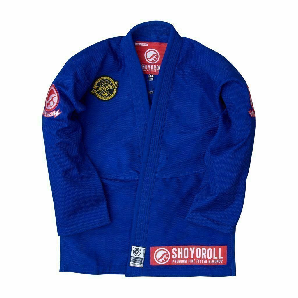 Top Selling Blue Shoyoroll Professional Batch # 71 Competitor Retro Jiu Jitsu Gi