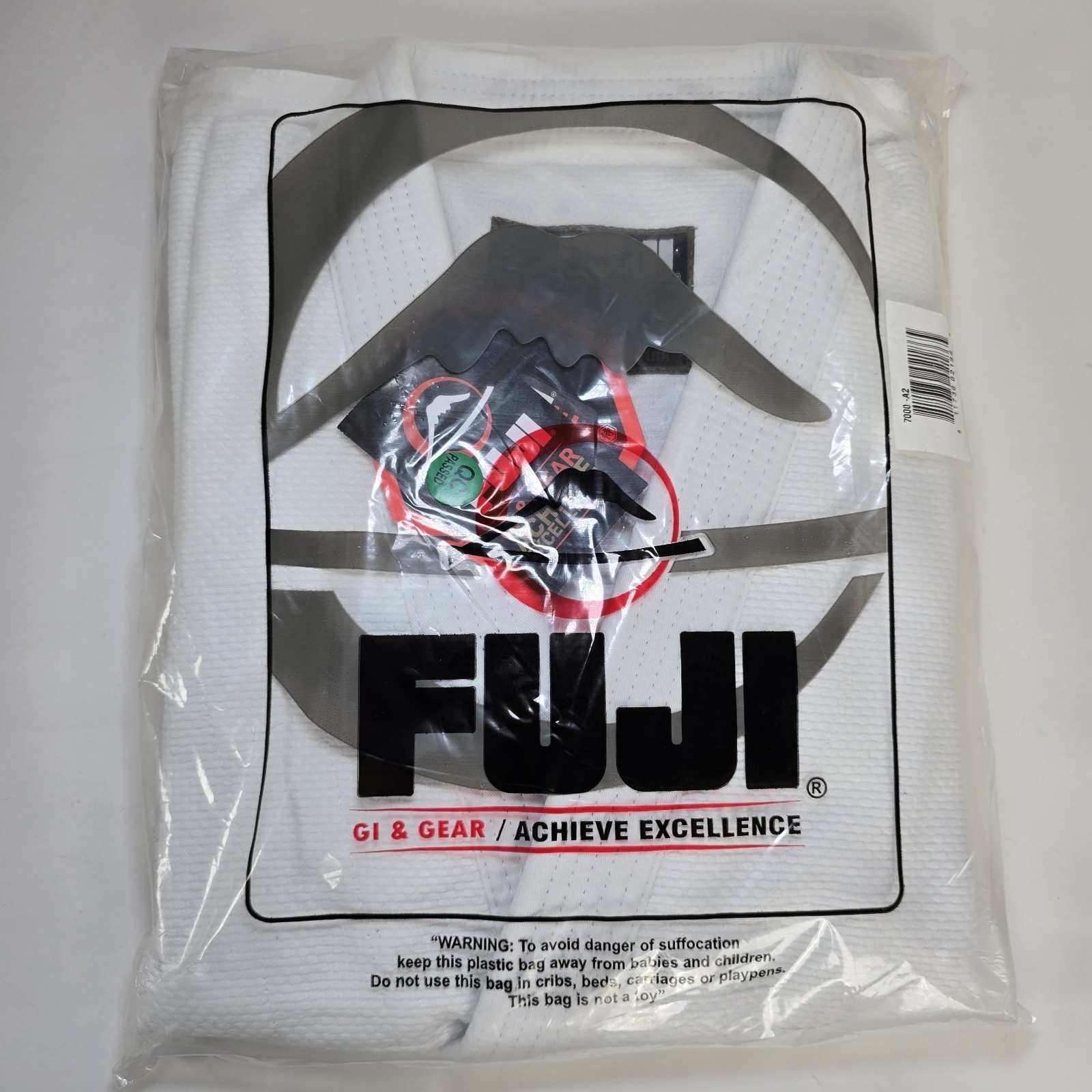 Fuji Sports BJJ Gi A2 White Brazilian Jiu Jitsu Uniform New