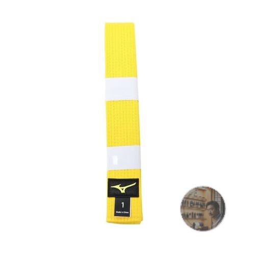 Mizuno Judo Belt Yellow Cotton Twill Weave Size 2 New Colored Martial Arts