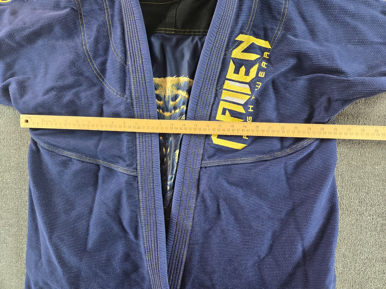 Raven Fightwear Men’s A4 Ulfhedinn Nordic Wolf Uniform Premium Gi Navy Blue