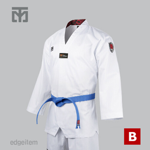 MOOTO BS4.5 Uniform with White V-Neck Tae Kwon Do TKD Taekwondo WT WTF Dobok