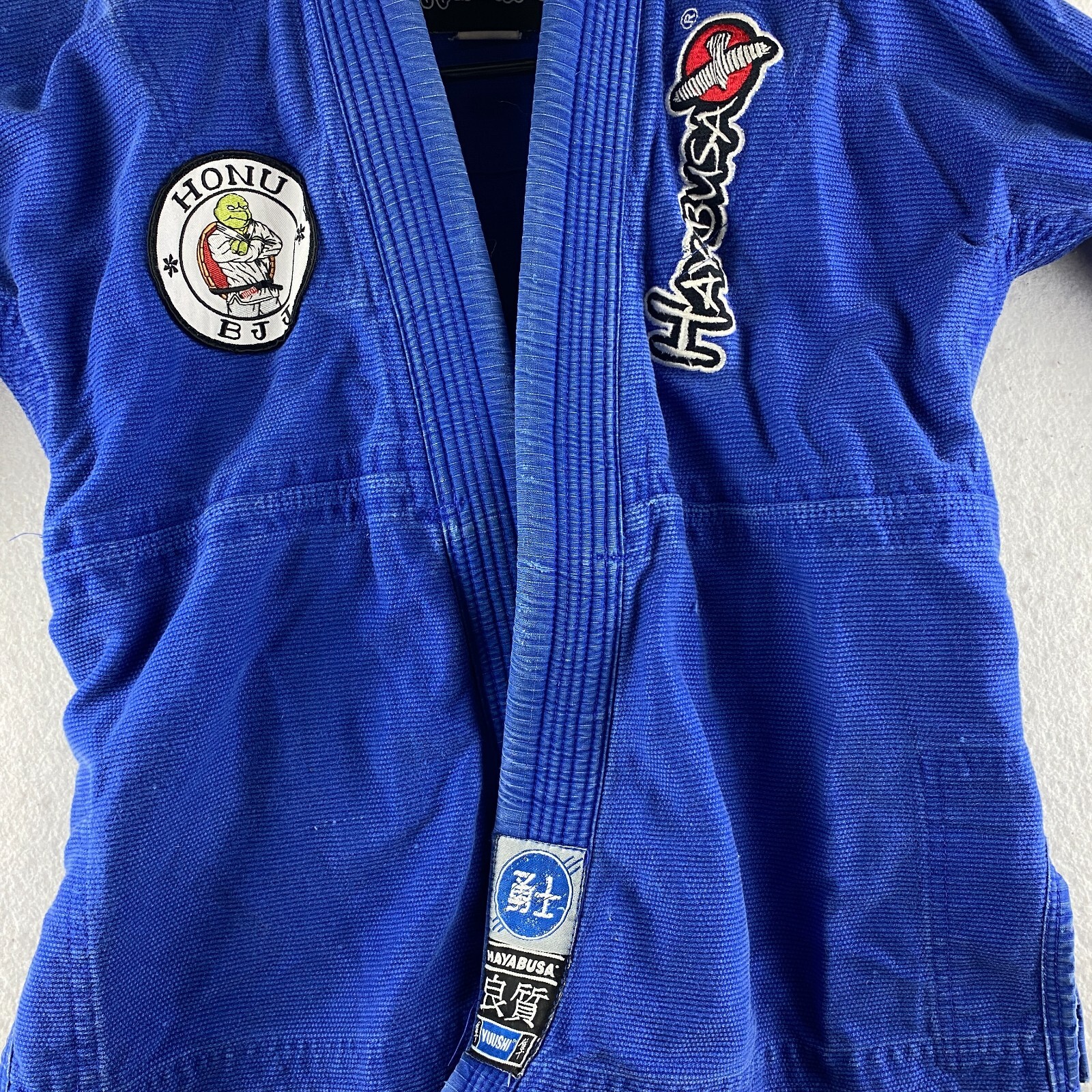 Hayabusa BJJ Gi Youth Blue Jiu Jitsu Yuushi Thick Heavy Duty Thread Jacket