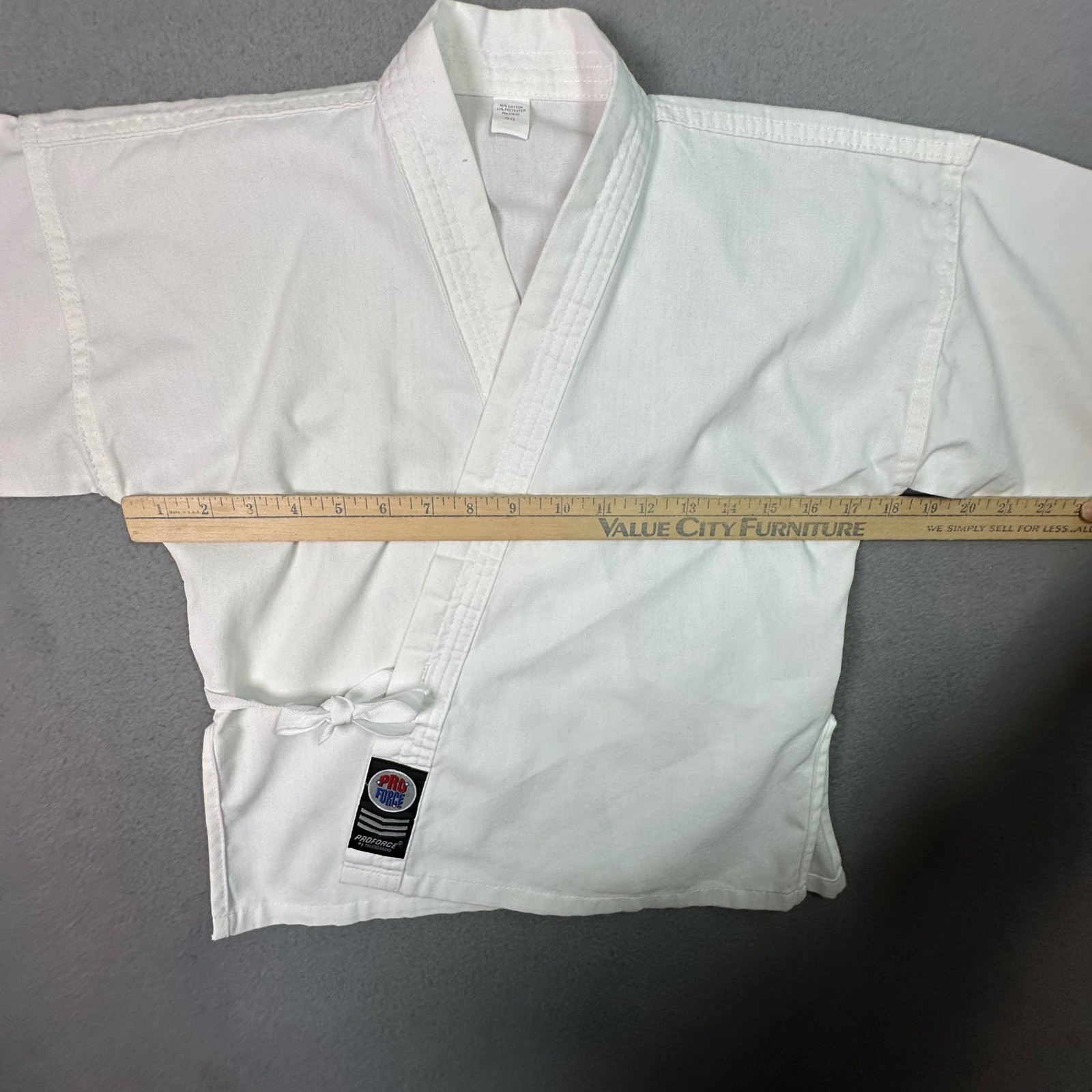 ProForce Karate Gi Martial Arts Uniform Top with White Belt Sz 00 White Student