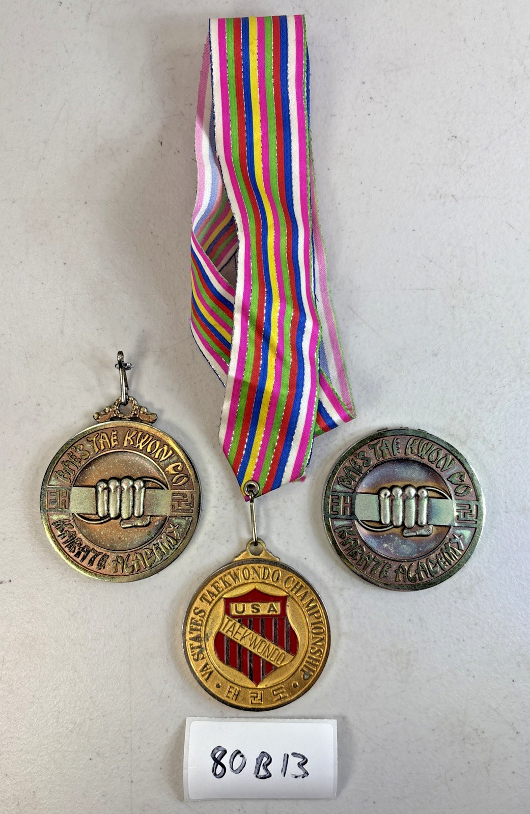 Tae Kwon Do Medal Lot Bae’s Karate Academy USA VA States Championship 80B13