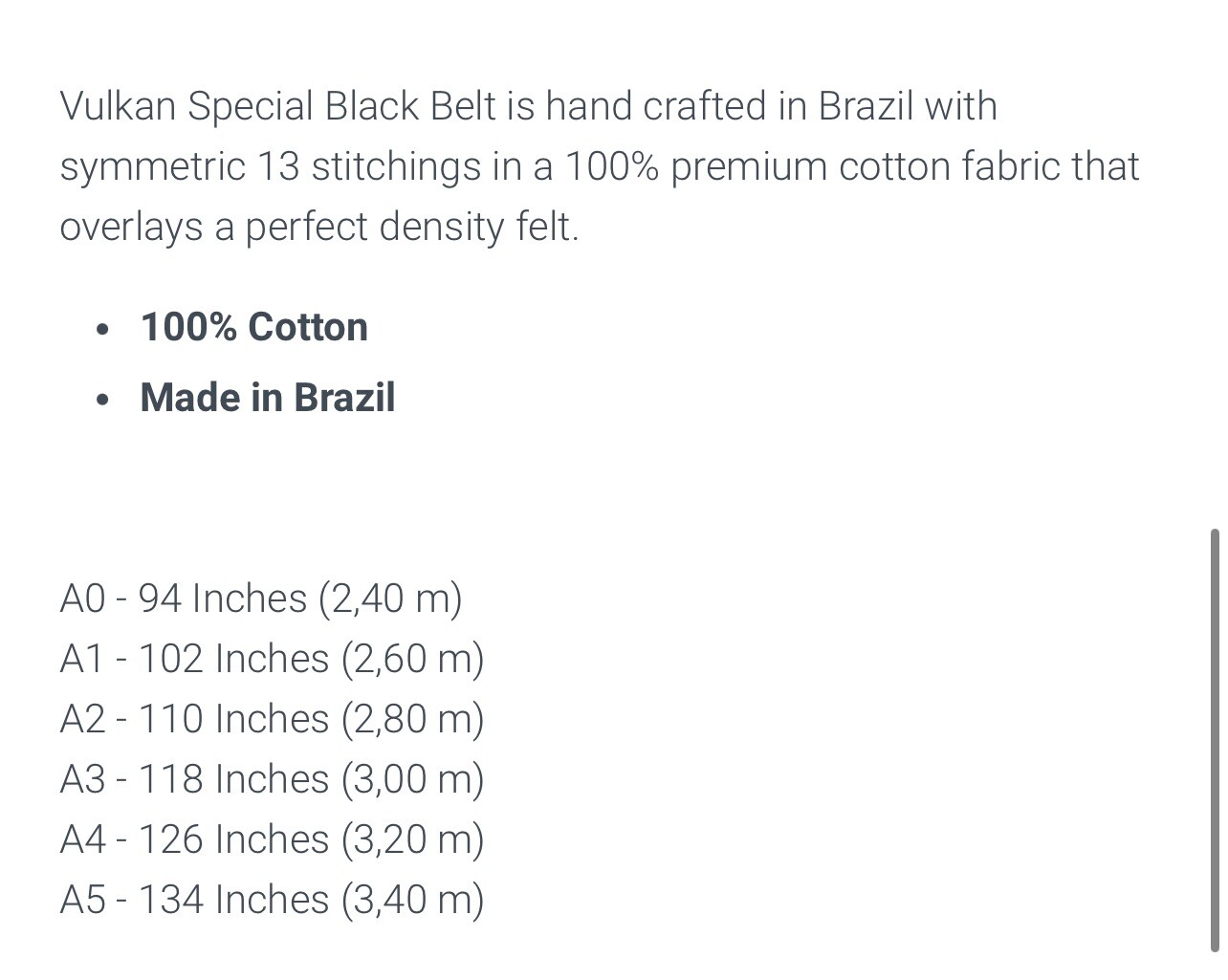 VULKAN JIU-JITSU BLACK BELT SPECIAL SIZE A1 – NEW – MADE IN BRAZIL🇧🇷 BJJ MMA