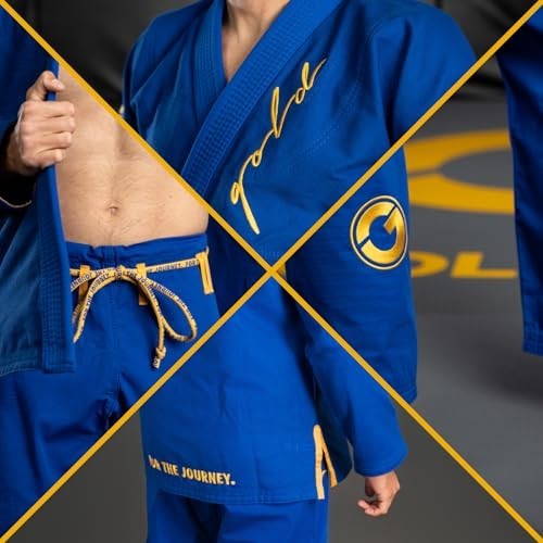 Lightweight IBJJF Legal Jiu Jitsu Gi for Men & Women – Gold BJJ Comp380 Style