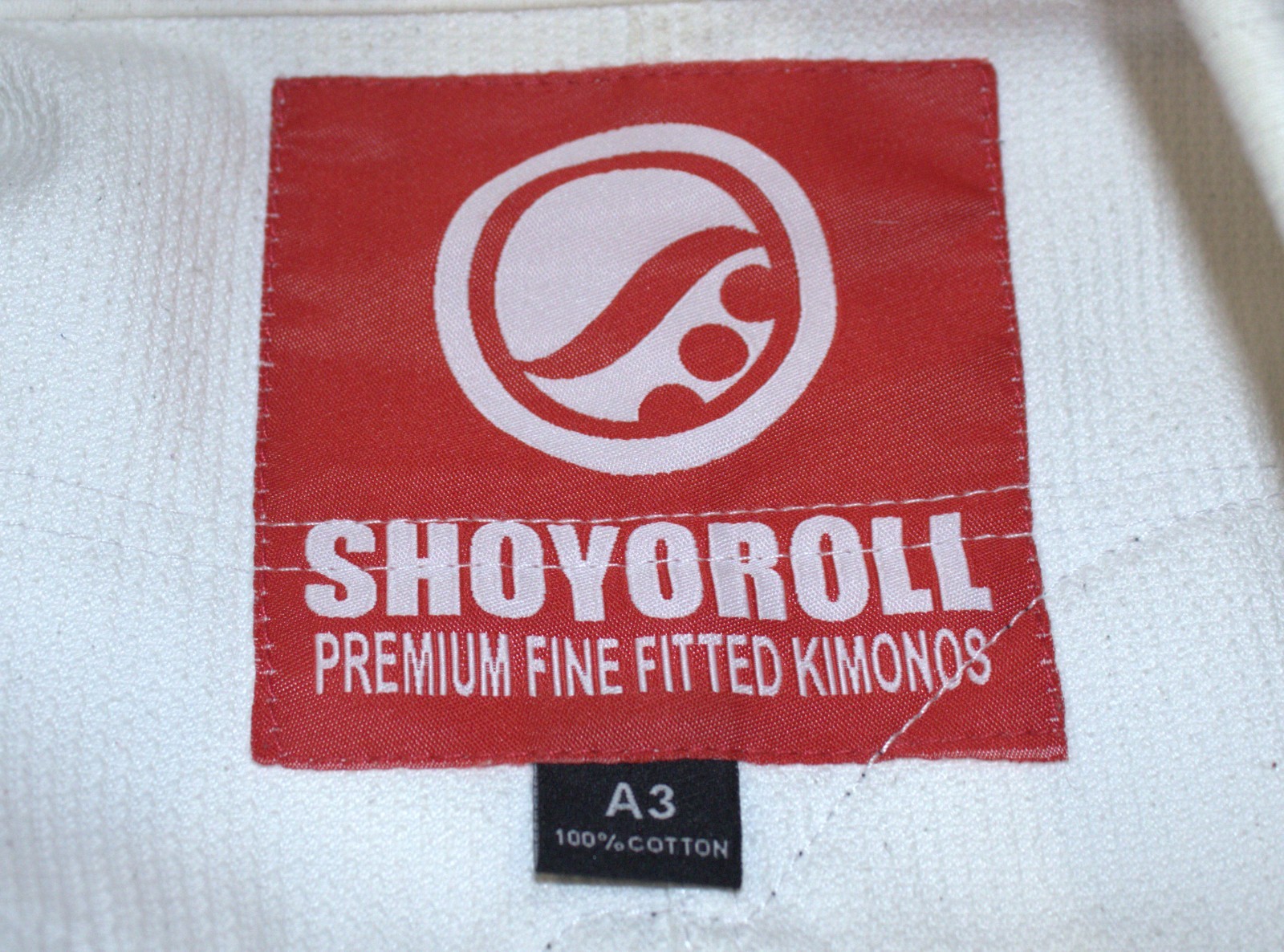Shoyoroll Premium Jiu‑Jitsu Gi Men’s Size A3 White BJJ Kimono Jacket Embroidered