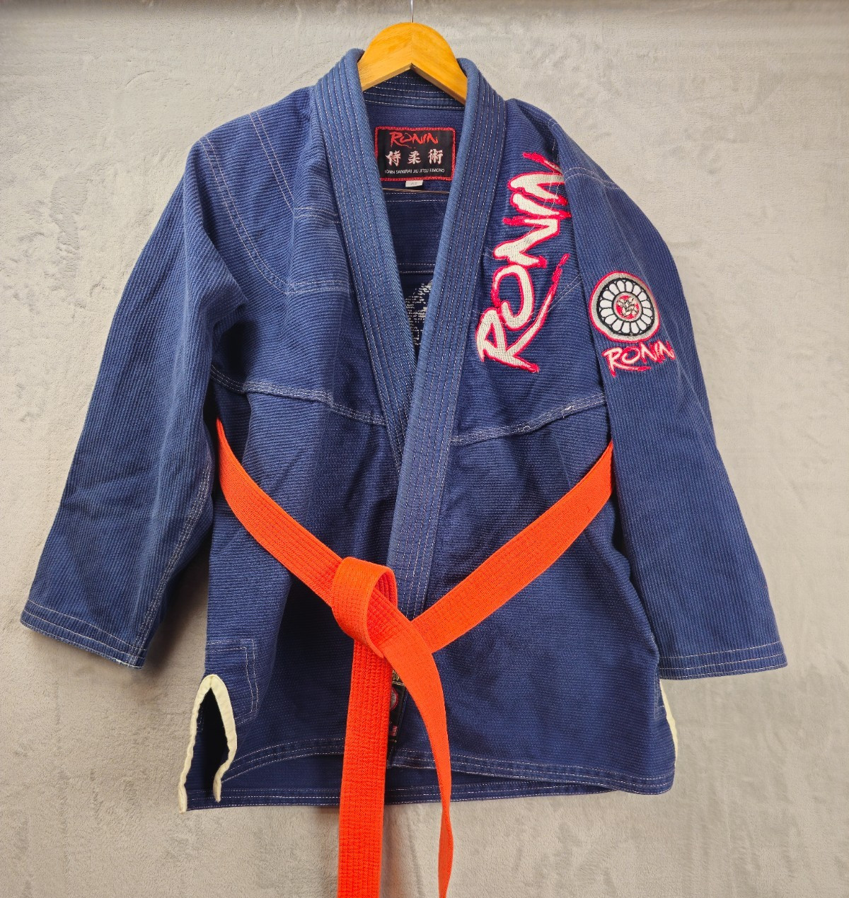 Ronin A2 Samurai Jiu Jitsu Kimono Navy Blue Death Before Dishonor Pro Force Belt