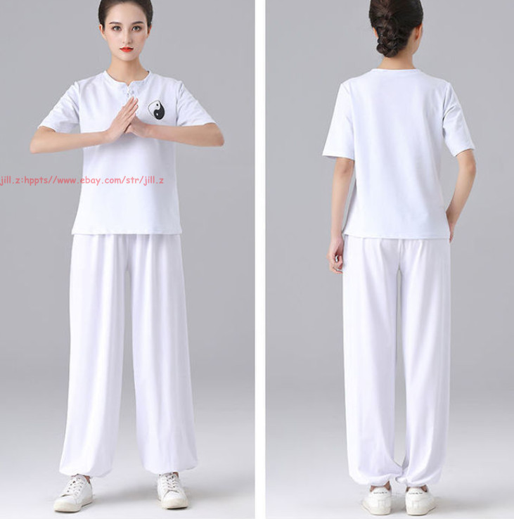 Men Women Chinese Tai Chi Uniforms Kung Fu Wushu Martial Arts Exercise Clothing