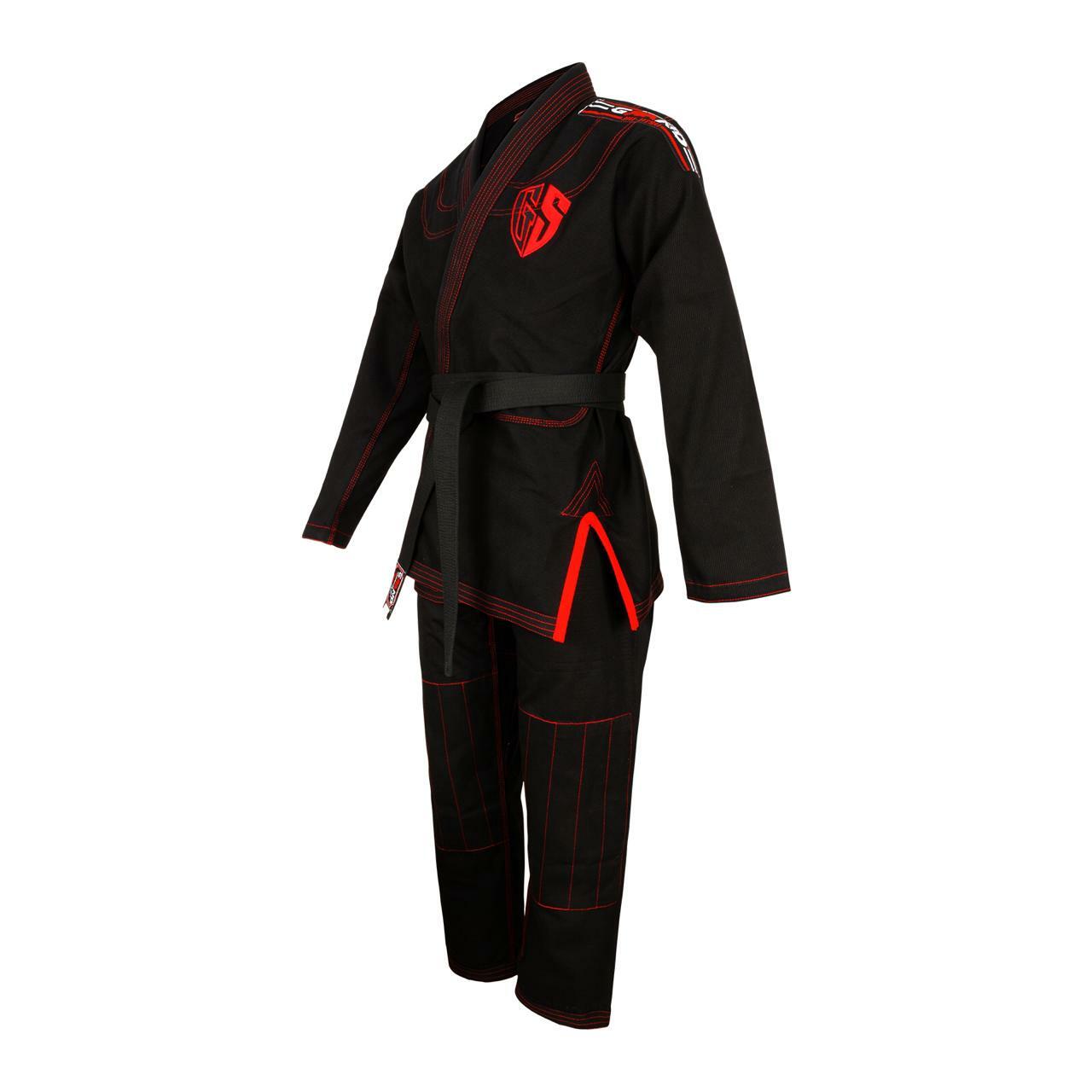 New GS Absolute BJJ Gi IBJJF Jiu Jitsu Suit Pearl Weave Uniform Adult Mens Black