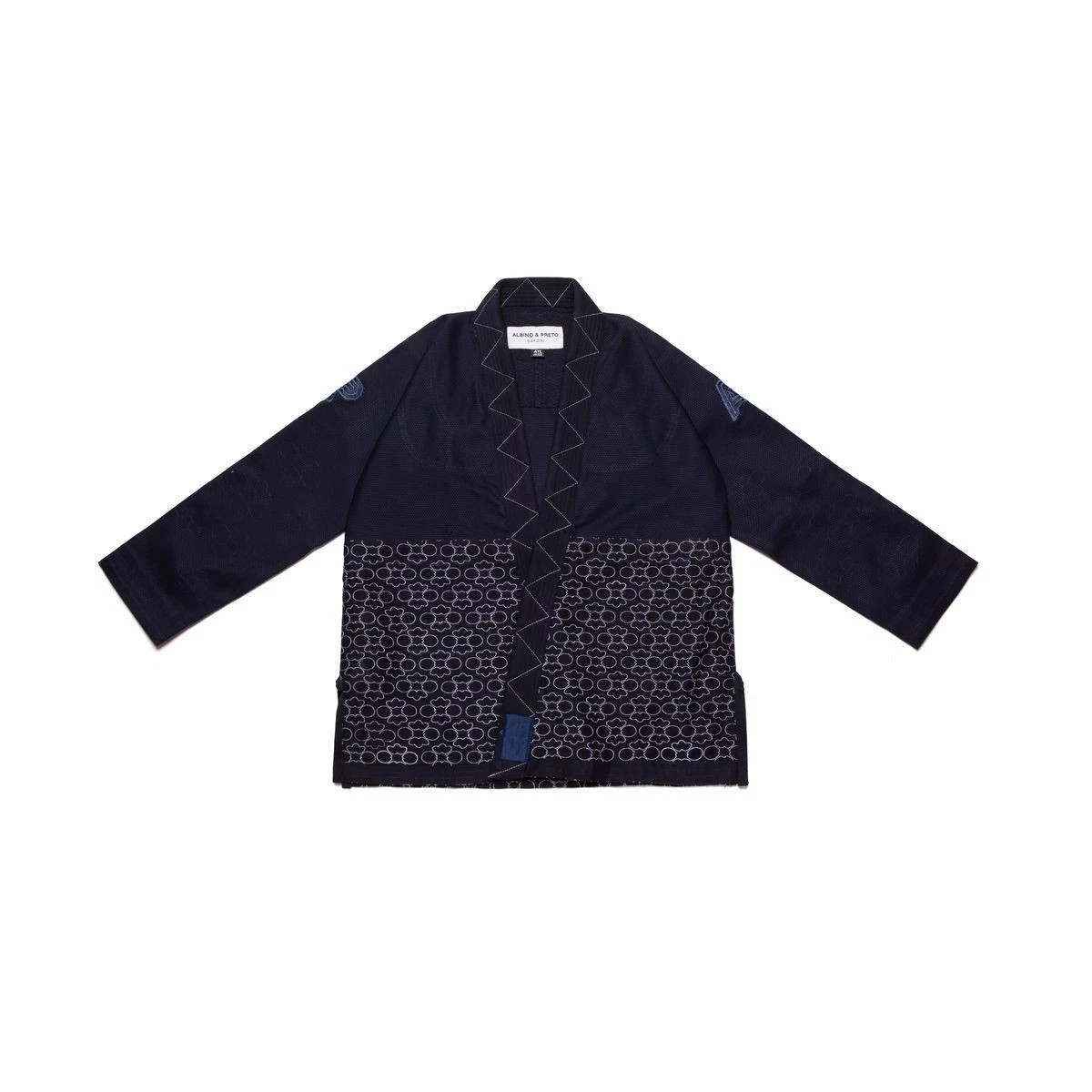 New Albino & Preto BJJ GI Navy Blue Batch#72 Satori Jiu Jitsu Uniform With Bag