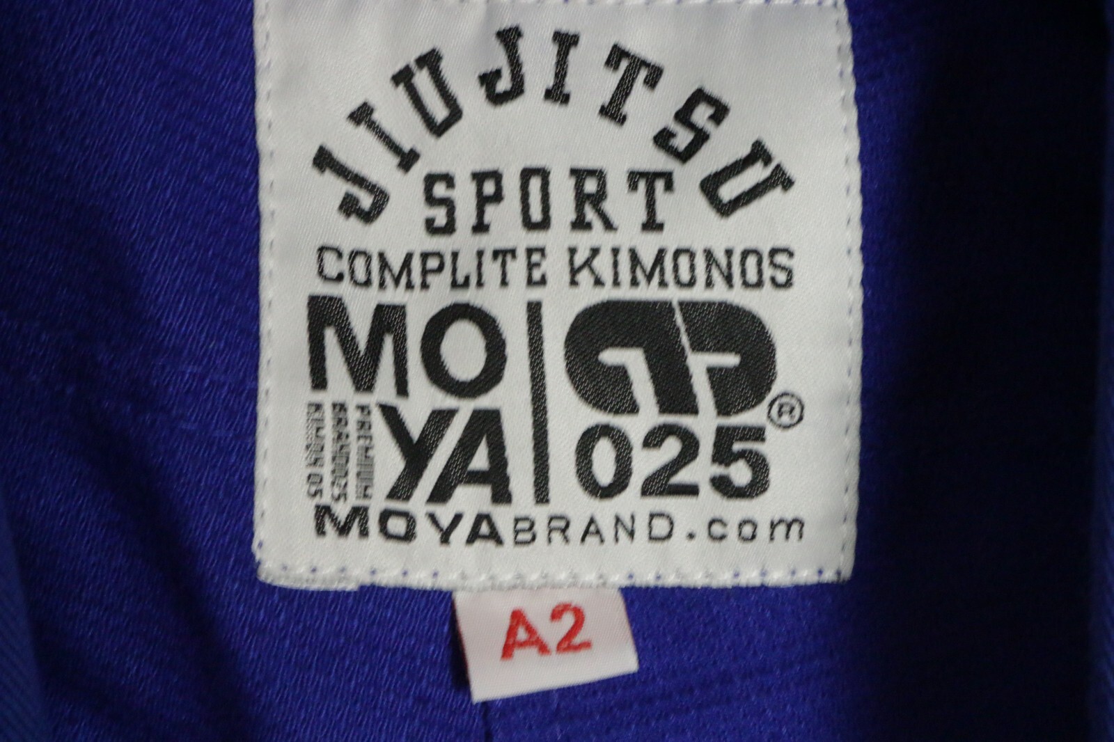 Moya Brand 025 Jiu-Jitsu Gi Jacket Unisex A2 Royal Blue Cotton Open Front Karate