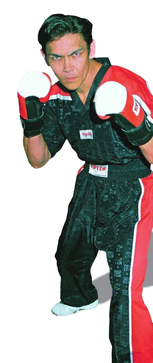 TOP TEN DON WILSON KICKBOXING KARATE ULTRALIGHT MESH 1605 BLACK/RED Uniform GI