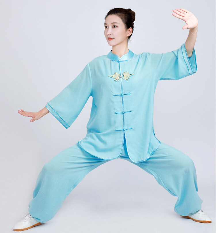 Summer Breathable Short Sleeve Kung Fu Shirts Wing Chun Training Vintage Sport