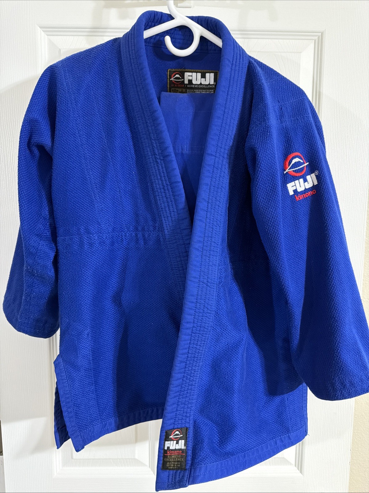 Fuji Sports Kids Double Weave Judo Gi Kimono Blue C2 BJJ Brazilian Jiu Jitsu