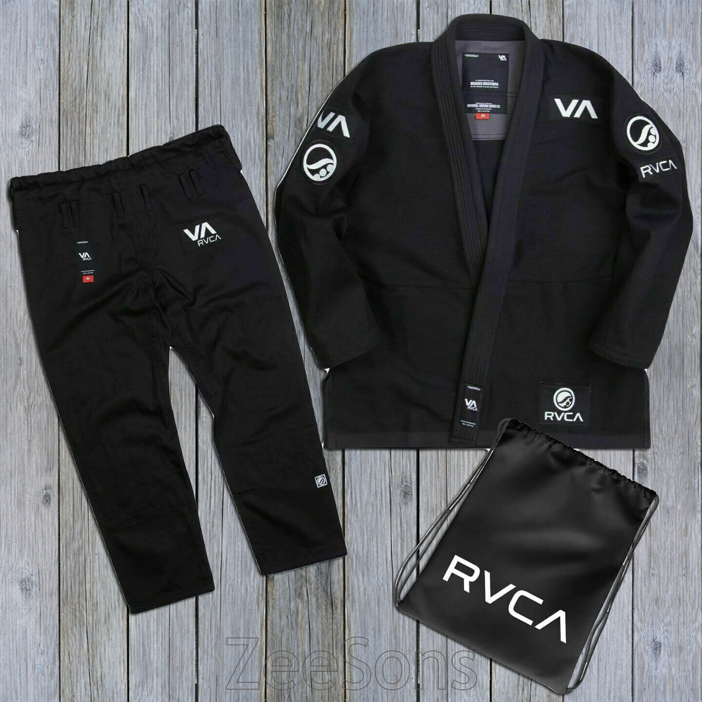 Shoyoroll BJJ GI Batch 60 RVCA V2 kimono Uniform 450 GSM **With Bag** Black