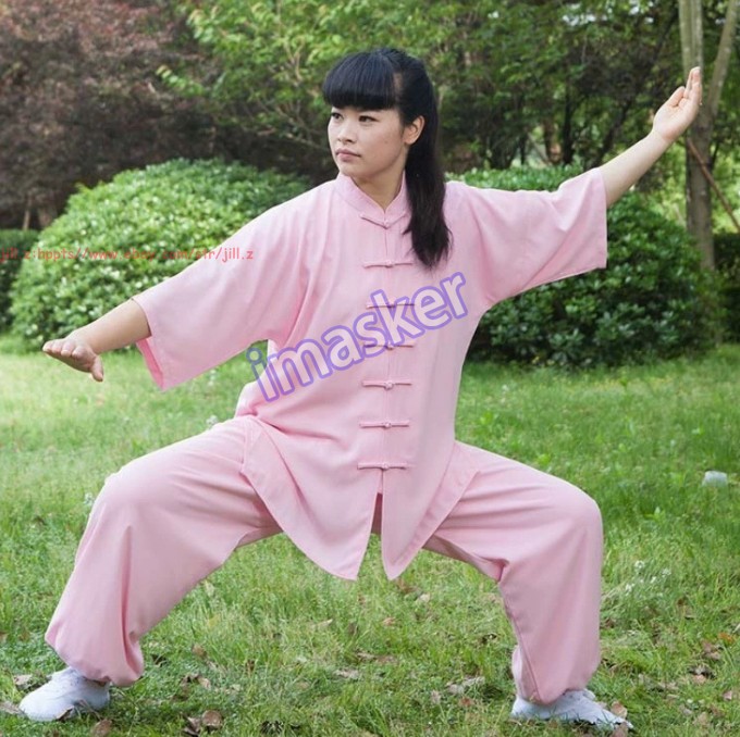 Unisex Cotton Blend Tai Chi Suit Summer martial arts Uniforms Kung Fu Clothing