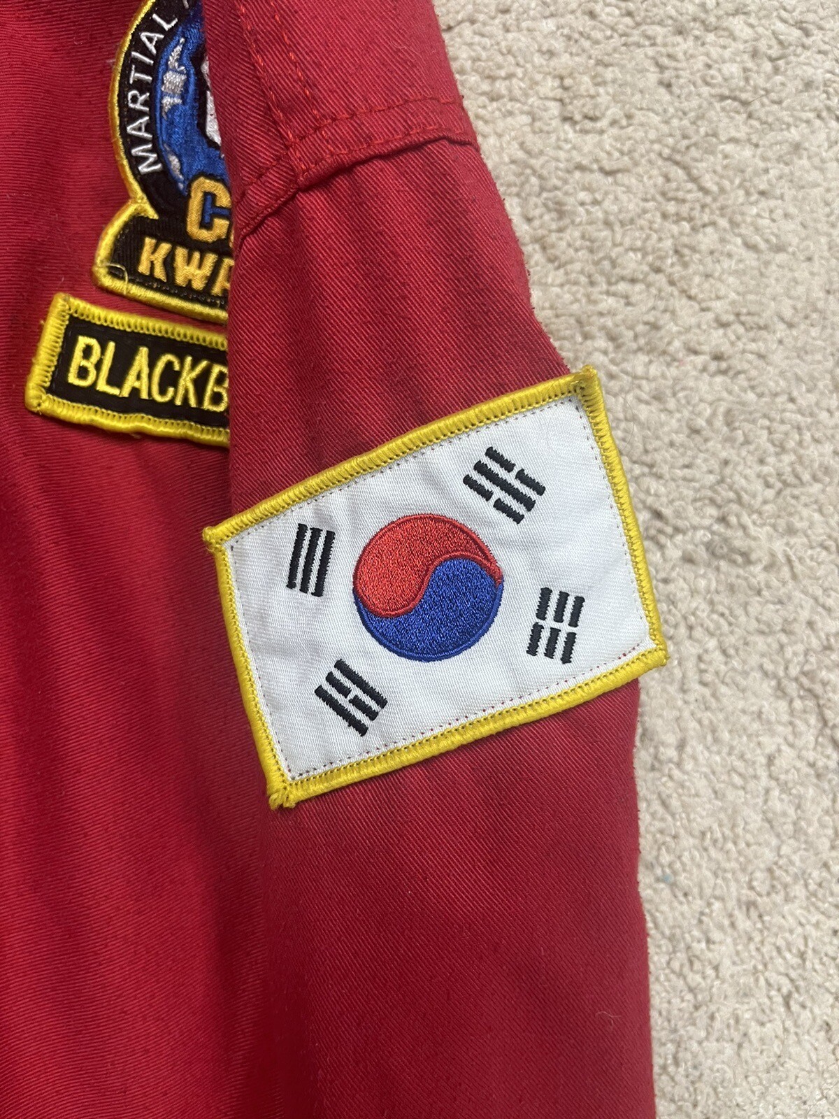 Tiger Claws TC 2000 CHOI KWANG DO Korean MARTIAL ARTS Uniform Shirt Youth Medium