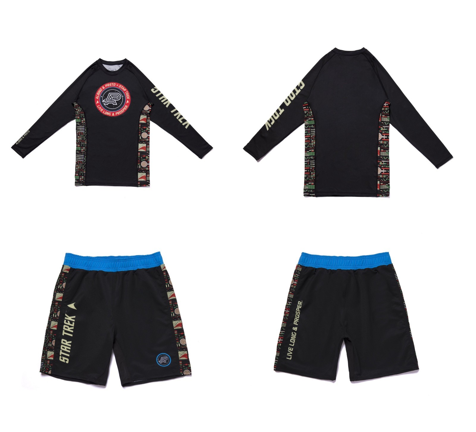 Albino and Preto Batch #100: Star Trek Rash Guard & Short (Set) No Gi Apparel