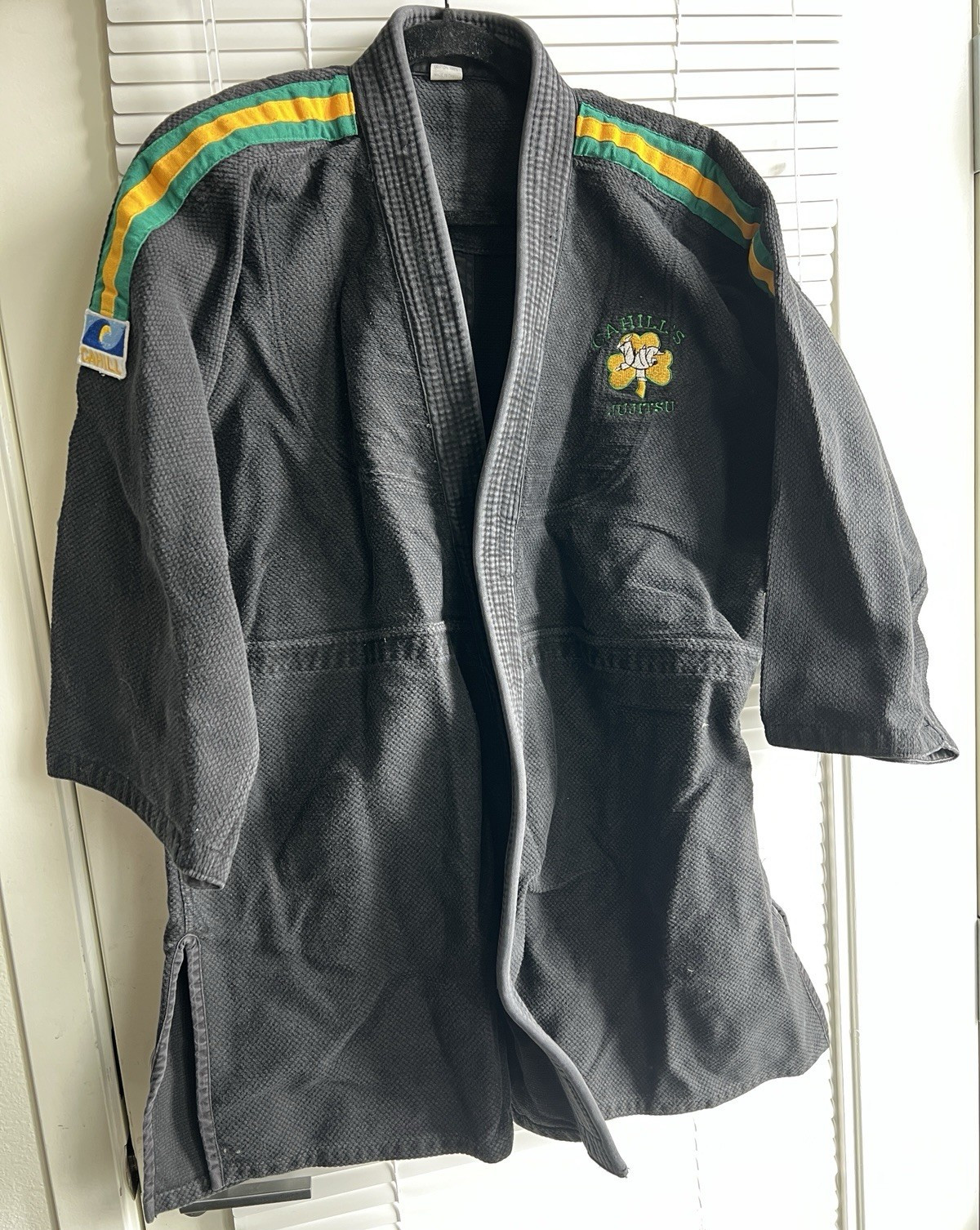 Tiger Claw Hayashi Judo Gi Uniform Adult Unisex Size 8 Black Green Yellow