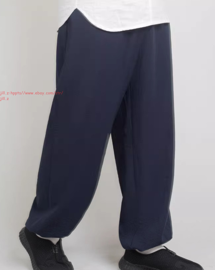 Wudang Taoist Pant Kung Fu Martial Arts Wing Chun Tai Chi Elastic waist Trousers