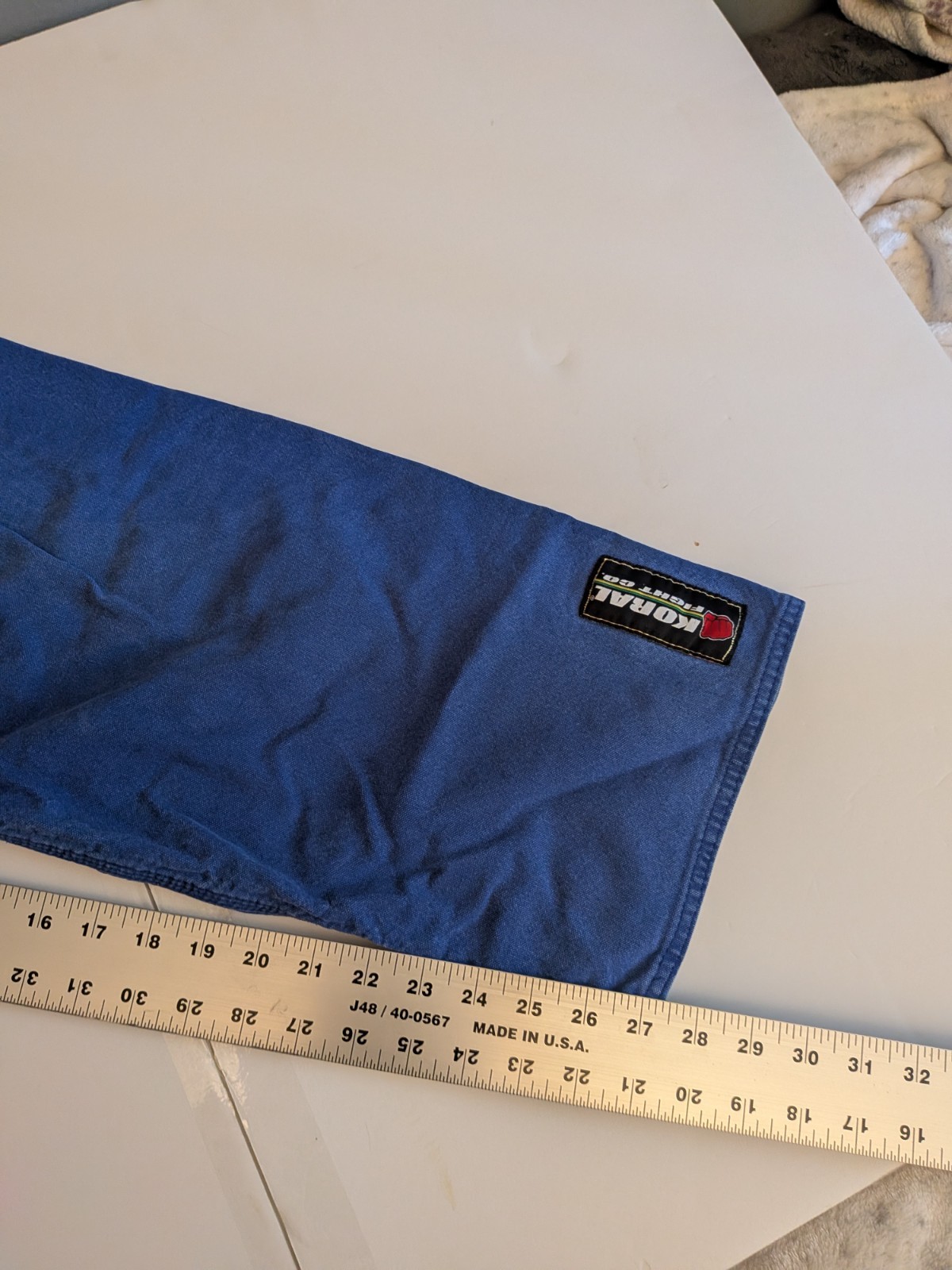 Vintage Koral Fight Co. BJJ Light Pants Blue Size A4