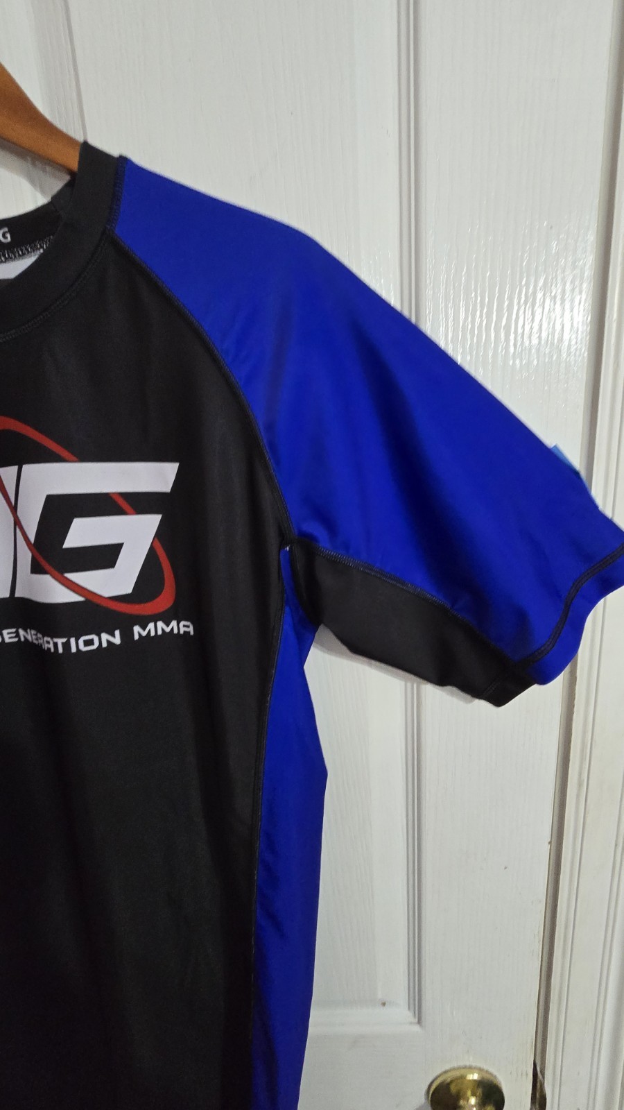 NG Next Generation MMA Rash Guard MMA Jiu Jitsu Size 2XL Black Blue Athleticwear