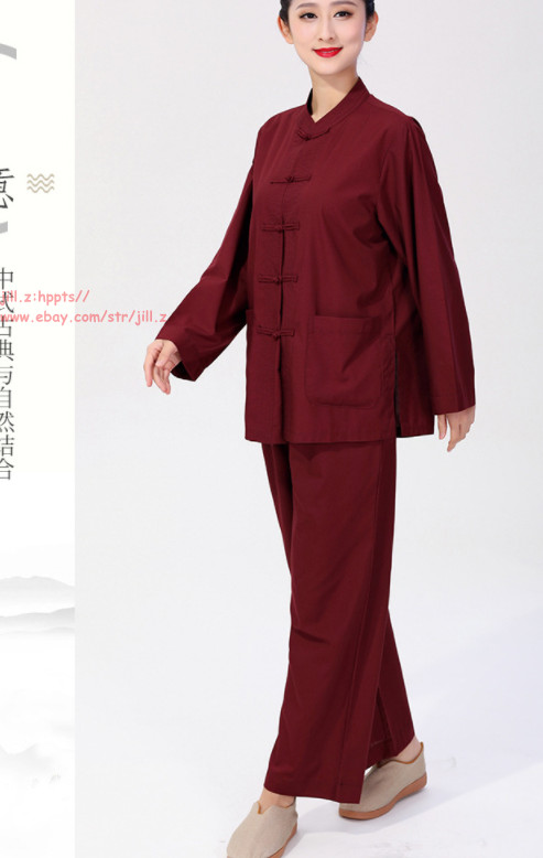 New Unisex Cotton Buddhist Shaolin Monk Clothing sets Kung fu Suit Arhat Uniform