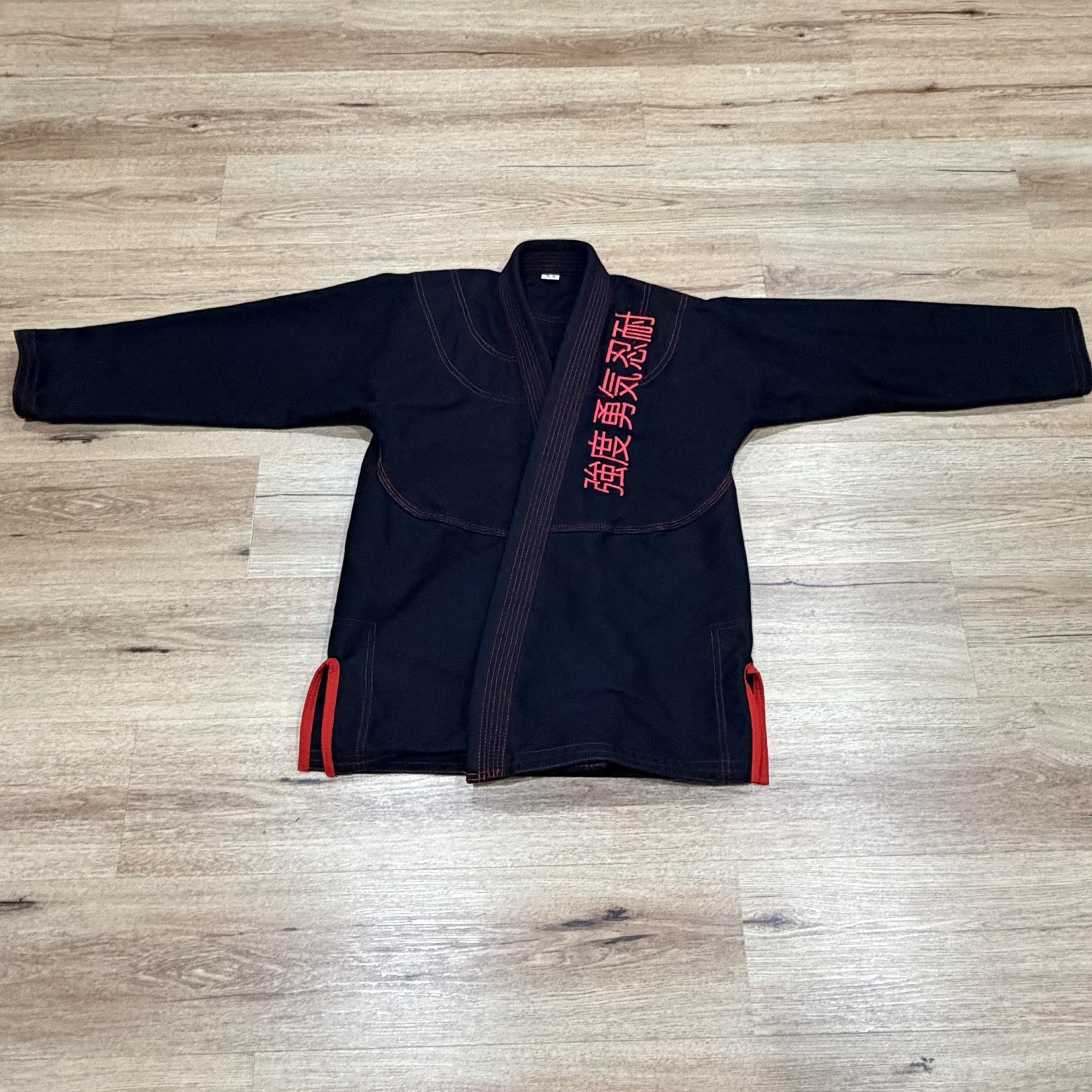 Warrior BJJ Gi A0 Black Red Brazilian Jiu Jitsu Kimono Uniform Youth Adult XS