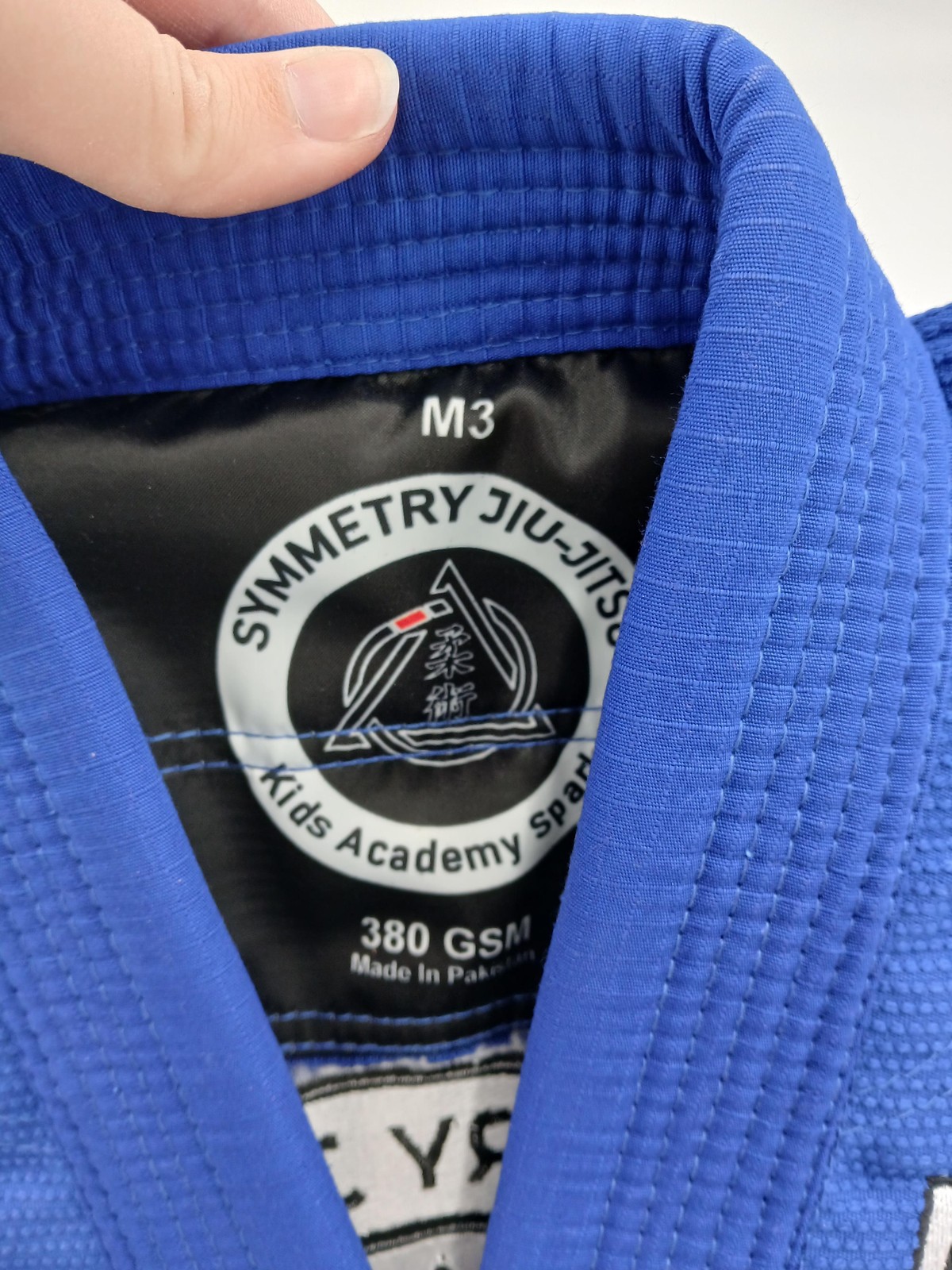 Symmetry Jiu-Jitsu Academy Gi Uniform Boys M3 Blue BJJ Training 380 GSM New