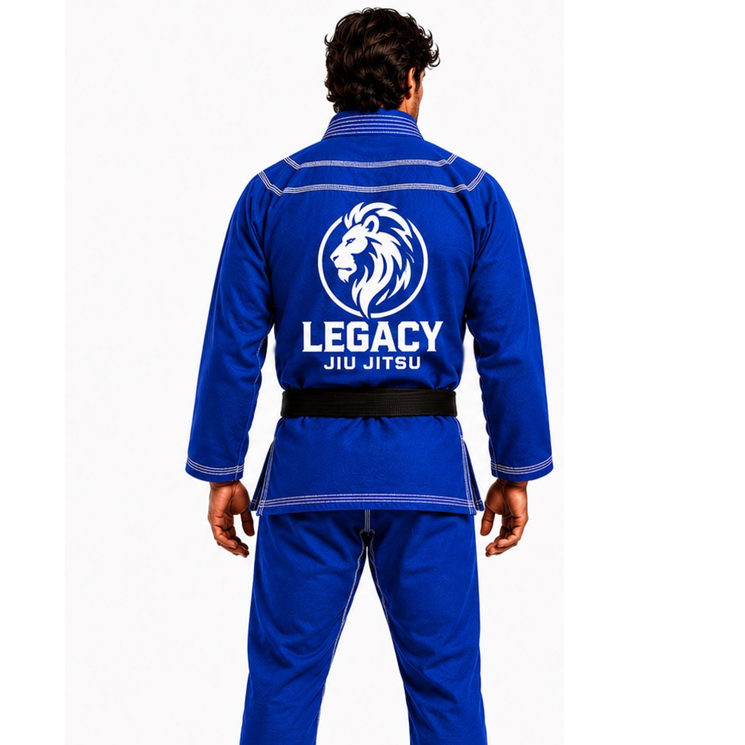 Men’s Personalized BJJ Gi Royal Blue Custom Jiu Jitsu Kimono Uniform Name Logo