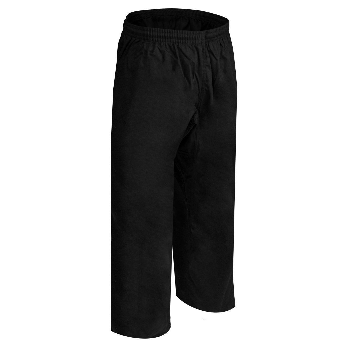 BLACK Karate Uniform, Gi 7 oz Adult Kids w/White belt Tae Kwon US Size TMA