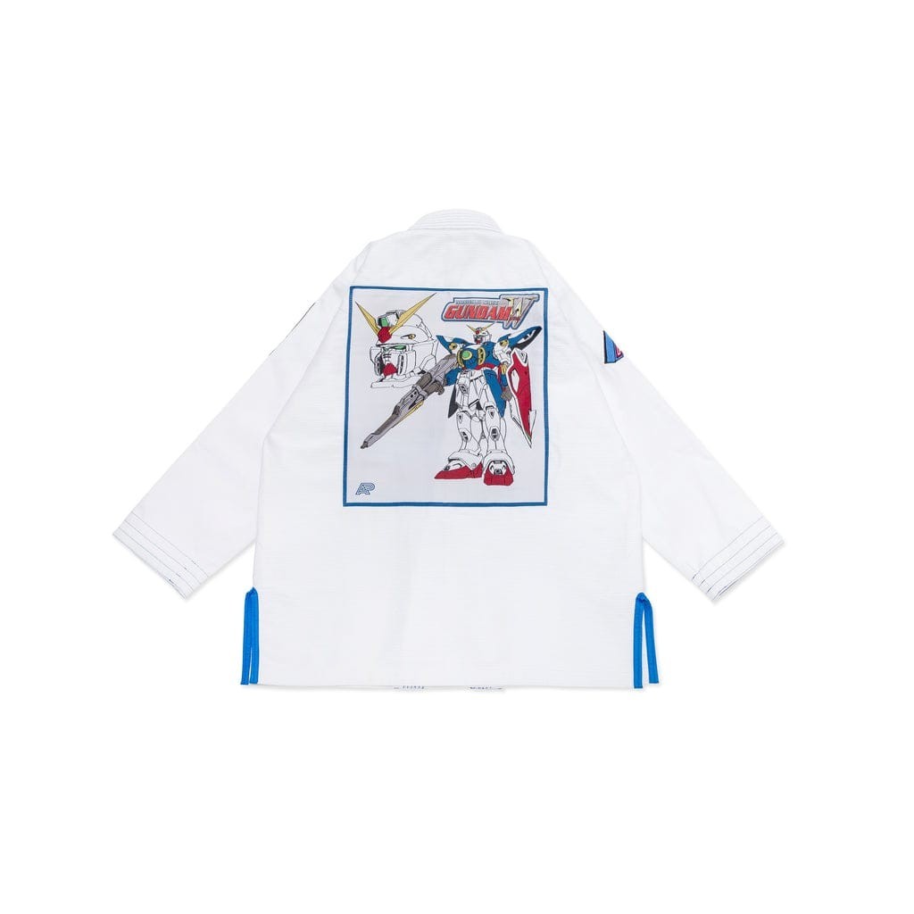 Albino & Preto x Wing Gundam BJJ Gi Kimono White 450 GSM Premium Jiu Jitsu
