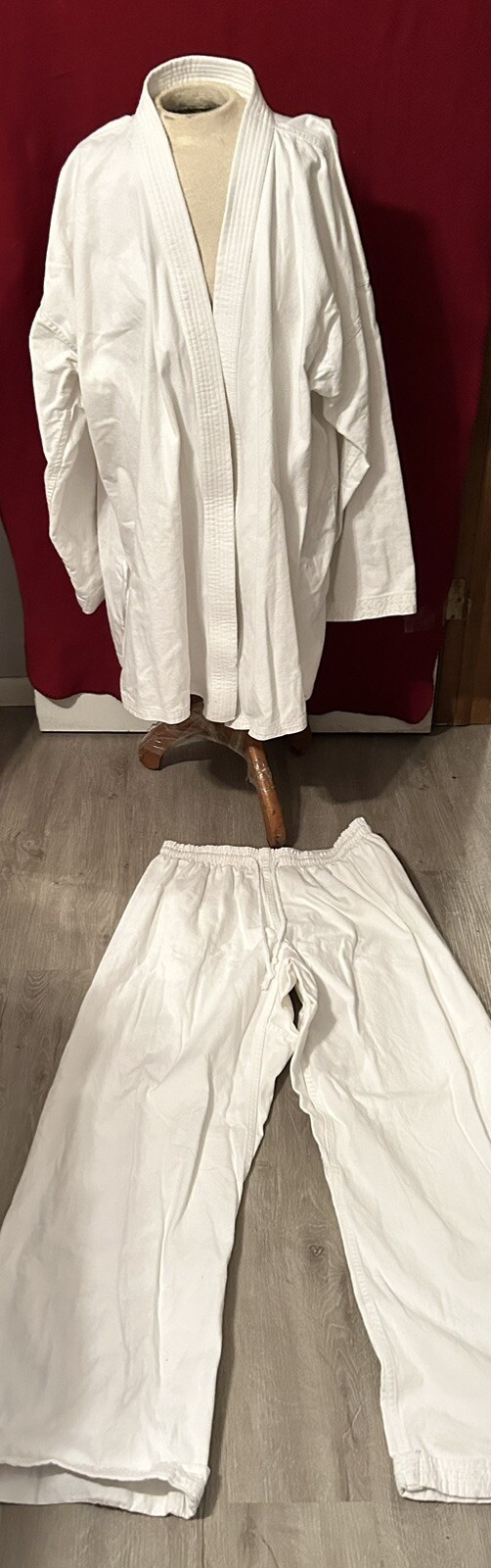 Men Large Martial Arts Outfit Loungewear Oriental White #7 Pants Included