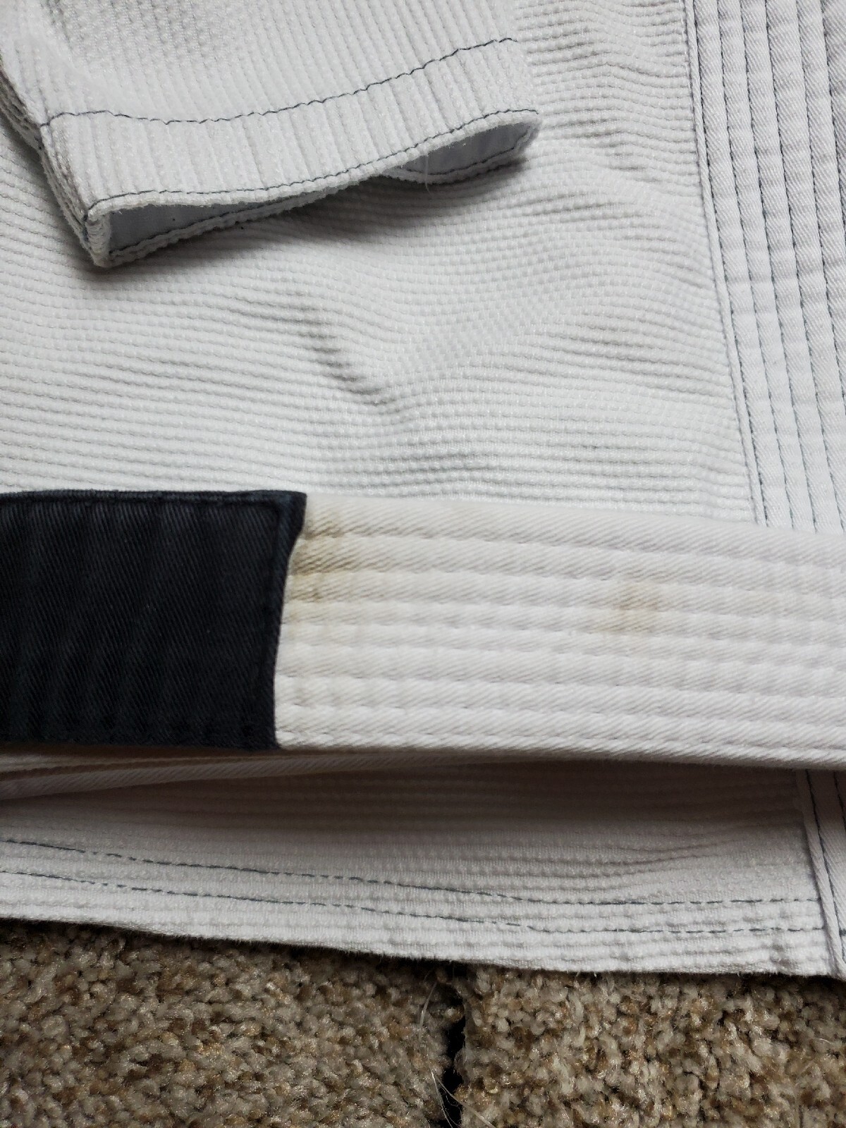 Breakpoint Jiu Jitsu Gi Kimono Top Size K3 Youth White Long Sleeve Belt