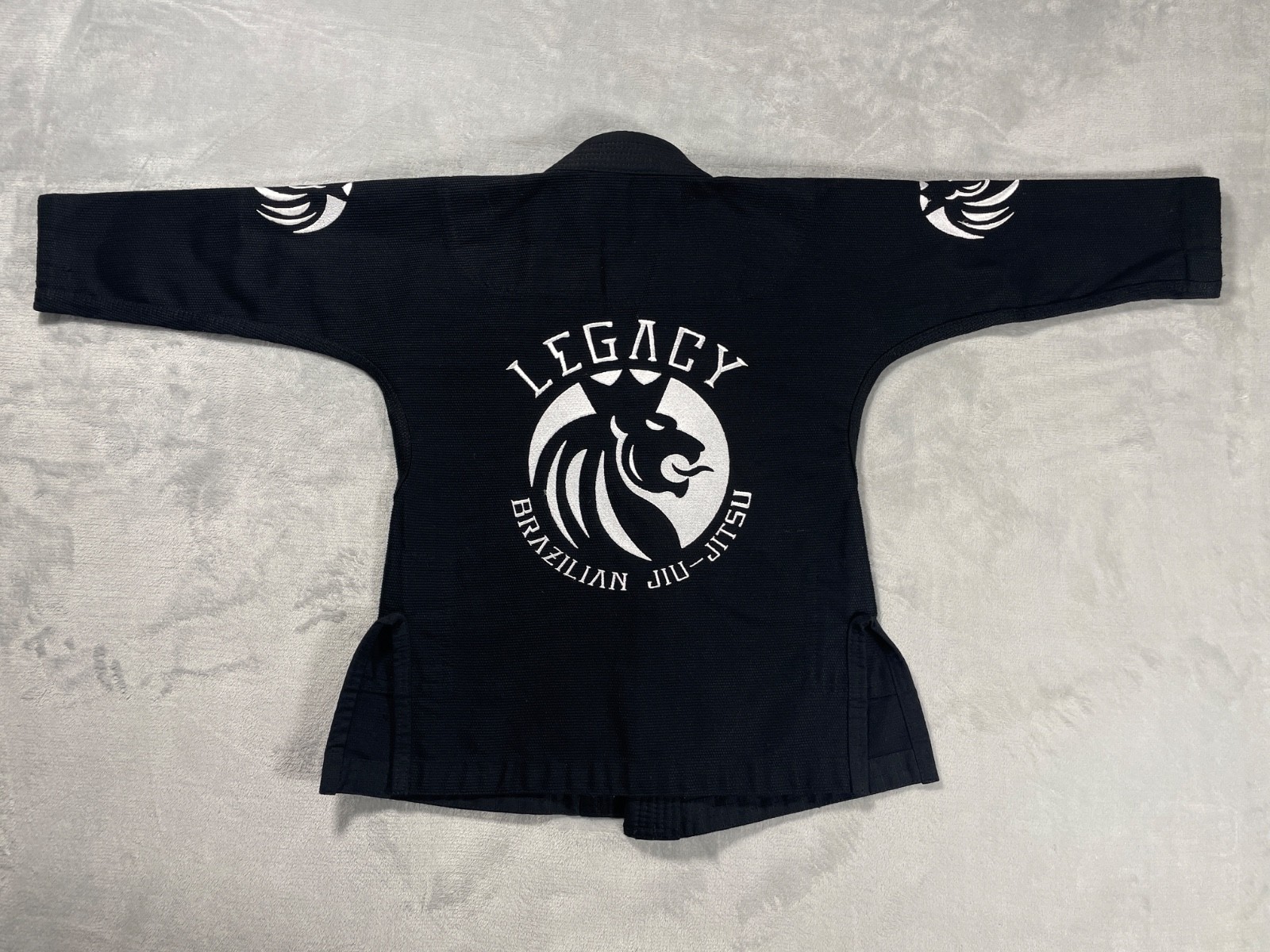 Legacy Brazilian Jiu Jitsu Gi Jacket Kids M-00 Black BJJ Kimono Top Logo