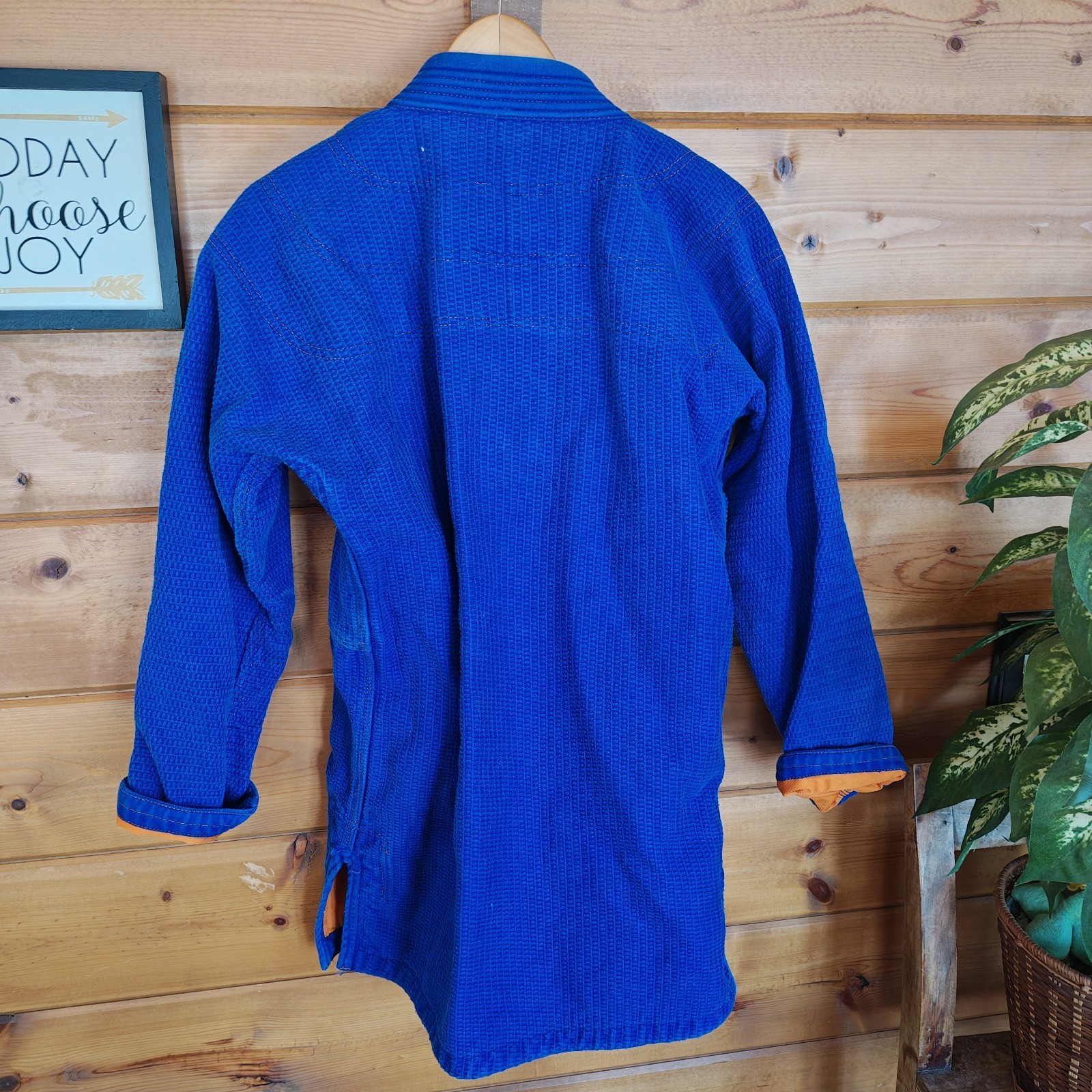 Brazilian Jiu Jitsu Kimono Killer Bee Adult Size A2 Medium Large Blue Orange J2