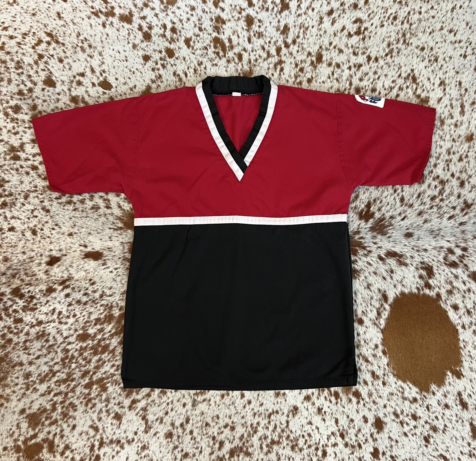 Pro Force Tae Kwon Do | Karate Uniform Top V-Neck Kids Unisex Black, White & Red