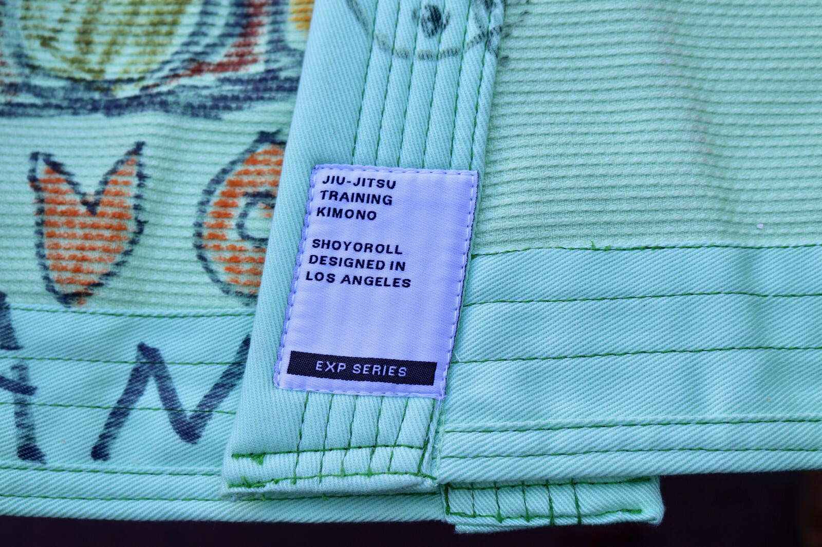 Camp High Collective x Shoyoroll Green Jiu Jitsu Gi Kimono Pants A1 Hand Colored