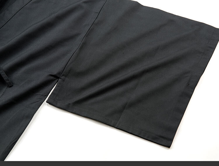IAIDO broad SLEEVE Black GI large sleeves Tetron jacket japanese kimono top gi