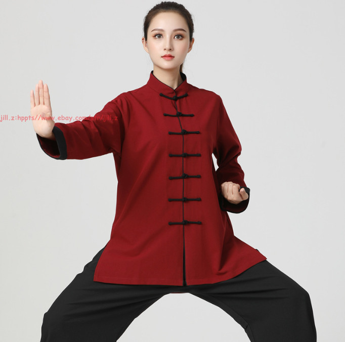 Women Tai Chi Morning Exercise Shirts Kung Fu martial arts Wing Chun Linen tops