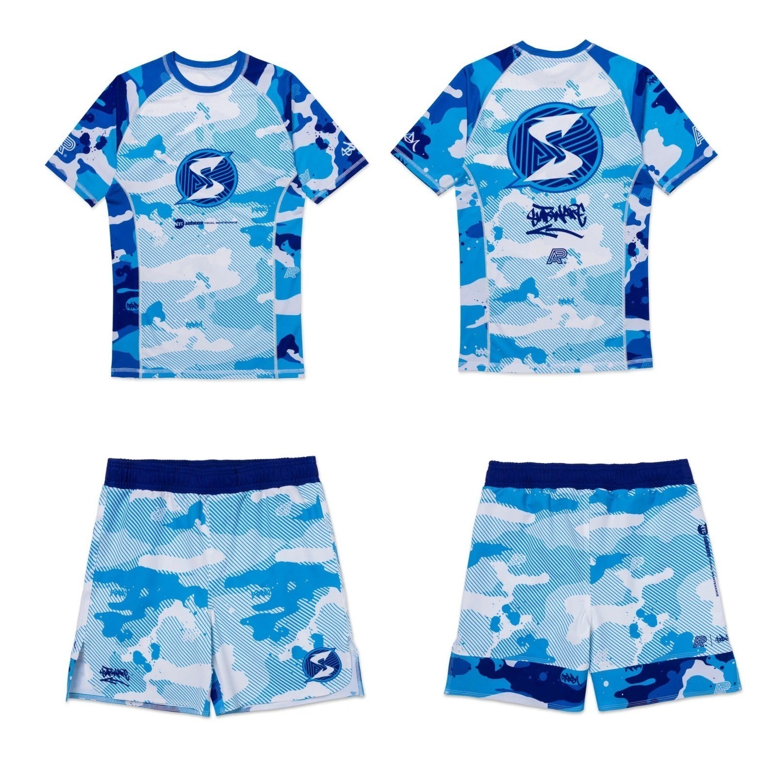 Albino & Preto x Oakley Entanglement LS Rash Guard + Training Shorts Set BJJ