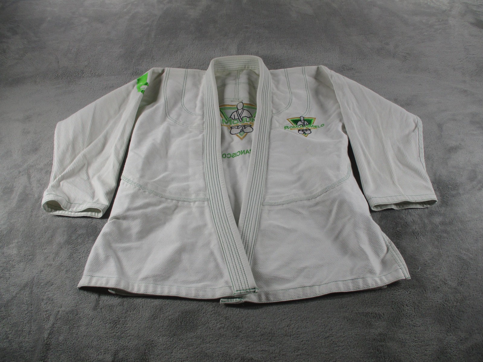 Romulo Melo Brazilian Jiu-Jitsu Gi Jacket Mens Small White A1 Patch Logo