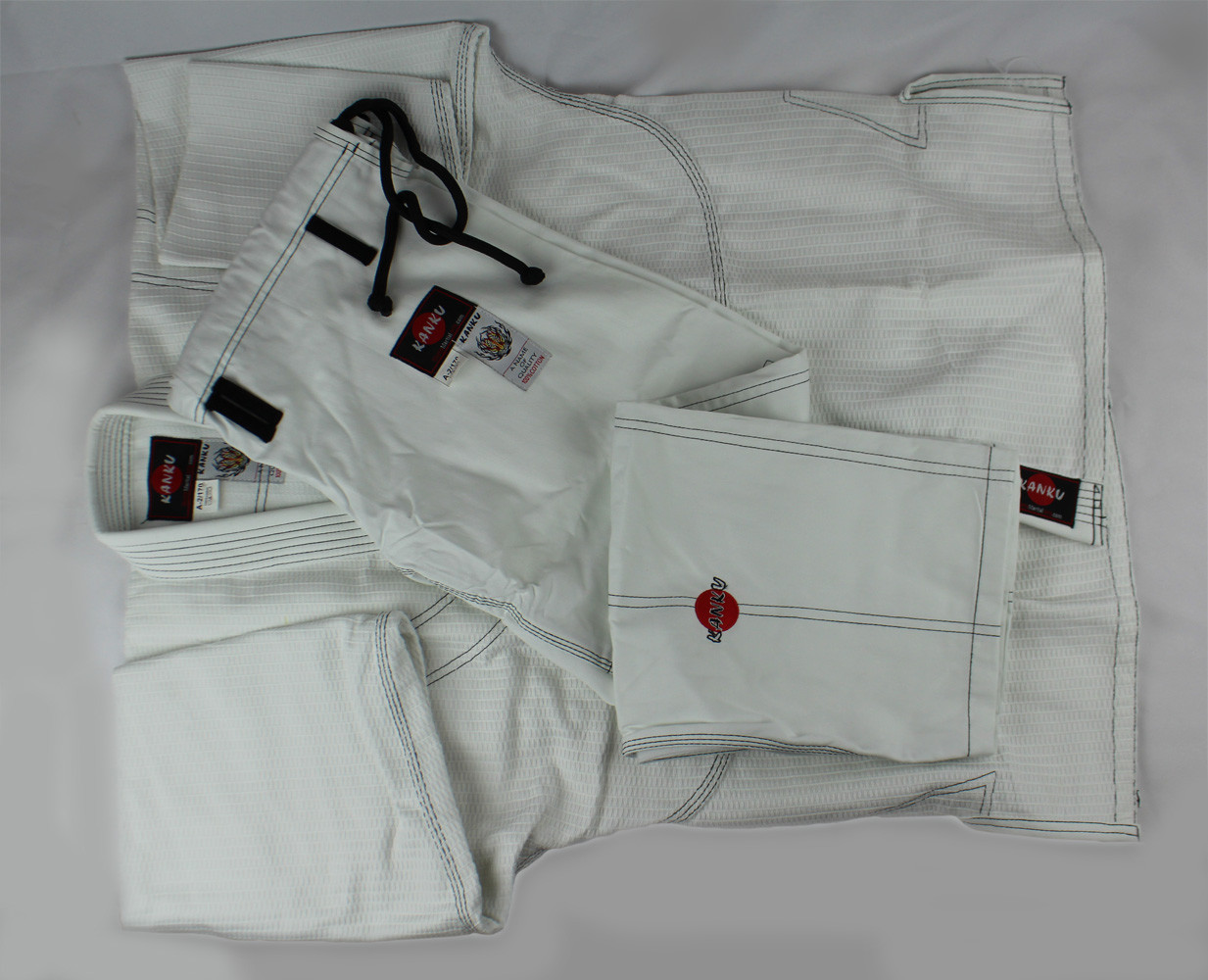 KANKU NEW White Jiu jitsu Gi uniform 550 gram Gold Weave Bjj gi Kimono Youth Kid