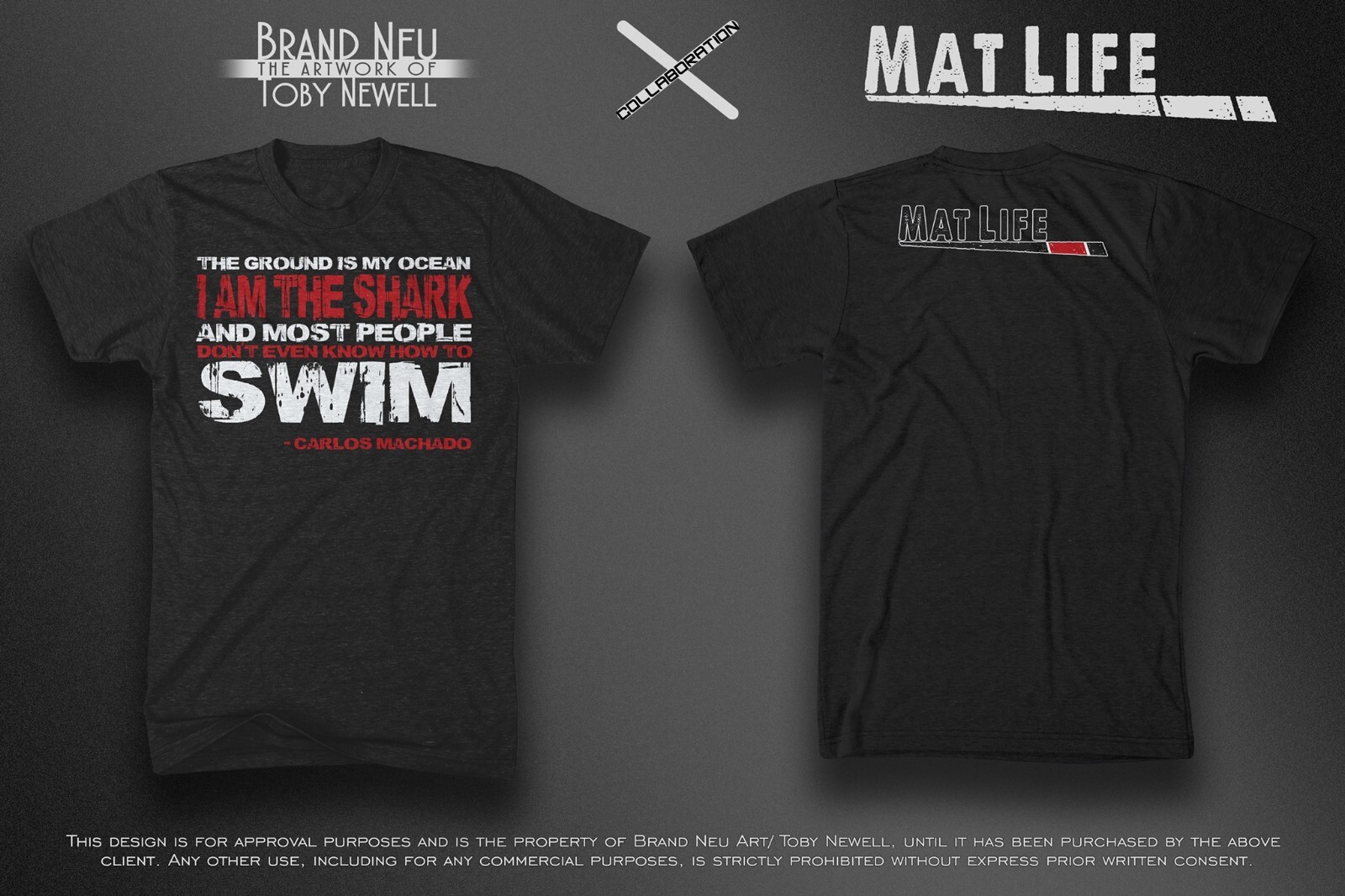 MATLIFE BJJ LEGENDS CARLOS MACHADO T SHIRT ***Brand New***