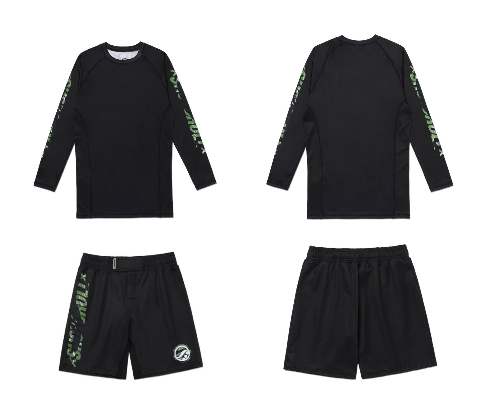 Shoyoroll Retro Camo Training Rash Guard LS & Shorts No Gi Bjj Uniform Kimono